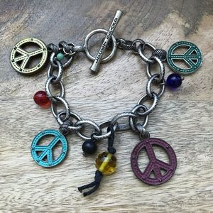 Lucky Brand peace sign bracelet ☮️